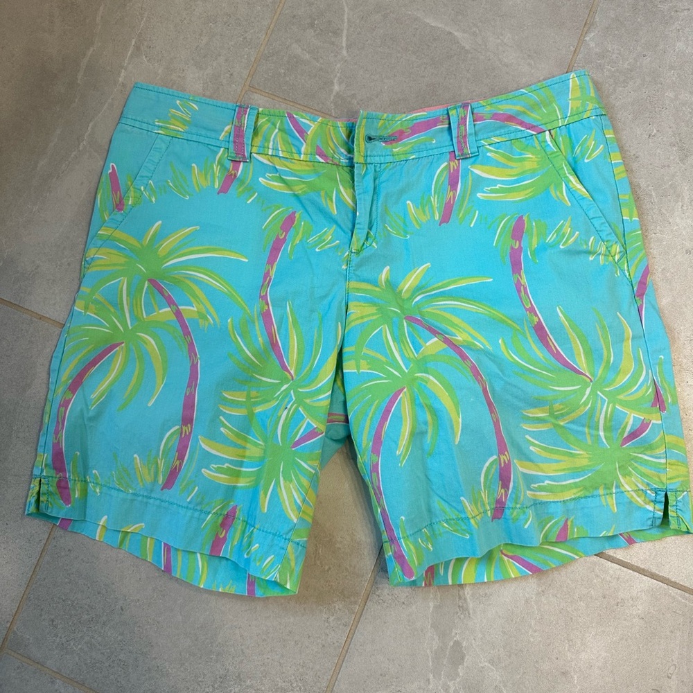 Lilly Pulitzer Tropical Print Shorts - Blue and Green